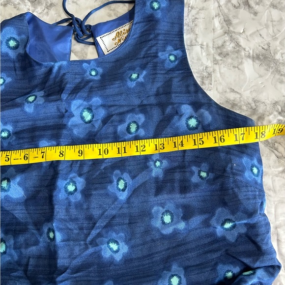 Vintage Alison Nicole Woman Floral Rayon Blue Maxi Dress Sz 8 EUC 35 - Picture 4 of 7